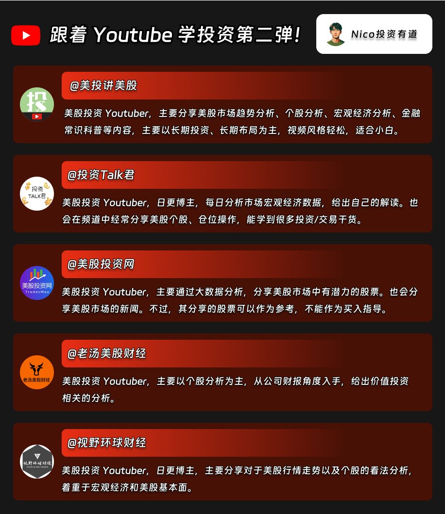一图看懂跟着 Youtube 学投资第二弹!